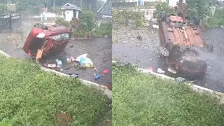 केरल के कोट्टायम में तेज रफ्तार एसयूवी घर की दीवार तोड़कर पलटी, बाल-बाल बचे यात्री
